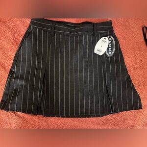 Scoop Black Pinstripe Pleated Skirt